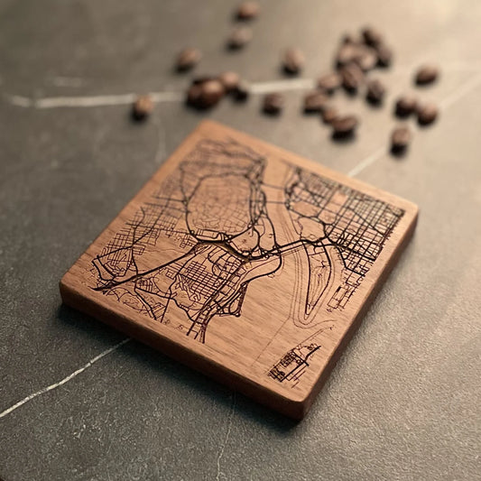 Custom Wood Coasters – Personalized Engraving State Map