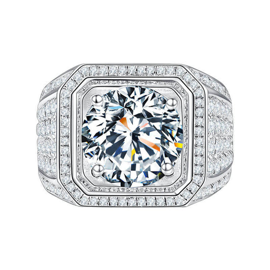 1ct 2ct Starry Sky Moissanite Ring for Men Domineering Mens Wedding Ring Engagement Jewelery